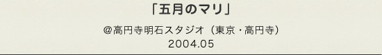 「五月のマリ」@高円寺明石スタジオのチラシ